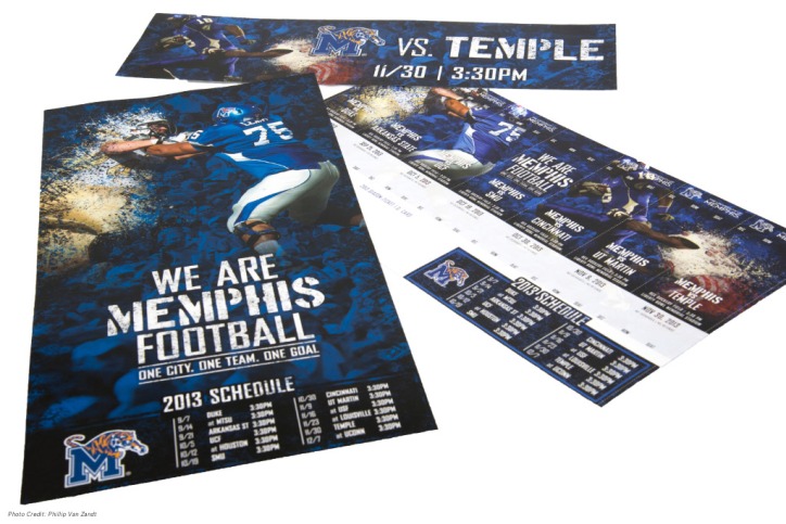 University of Memphis Football Campaign Concept – Poster, Tickets, and Billboard